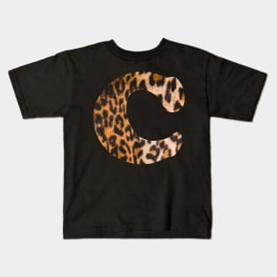 Letter C leopard print Kids T-Shirt